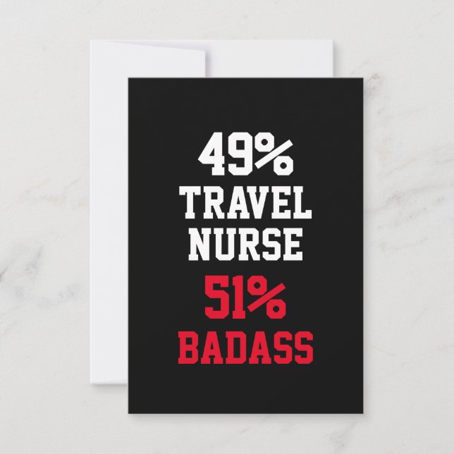 Travel Nurse Badass Card (Front)