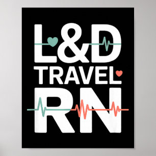 Travel Nurse Life Commute Playlist Illustration Poster