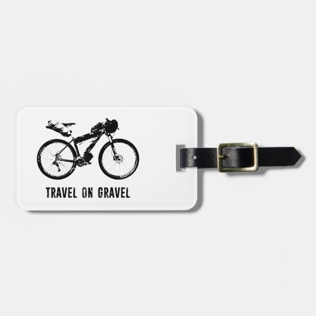Travel On Gravel Bikepacking Luggage Tag (Front Horizontal)