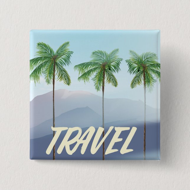 Travel Palms 15 Cm Square Badge (Front)