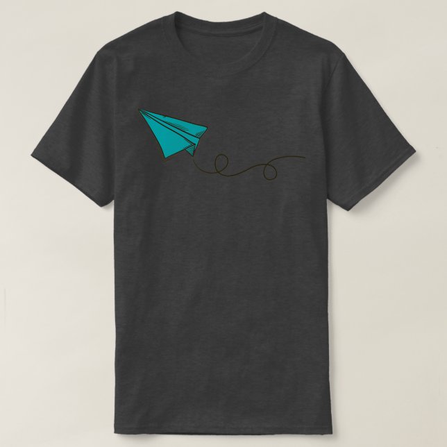 Travel paper aeroplane T-Shirt (Design Front)