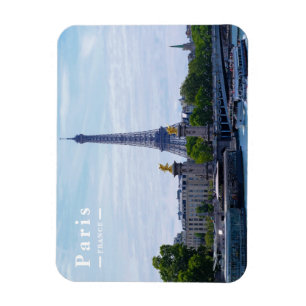 Travel Paris France Eiffel Tower and Seine River Magnet
