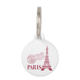 Travel Paris Pet Tag