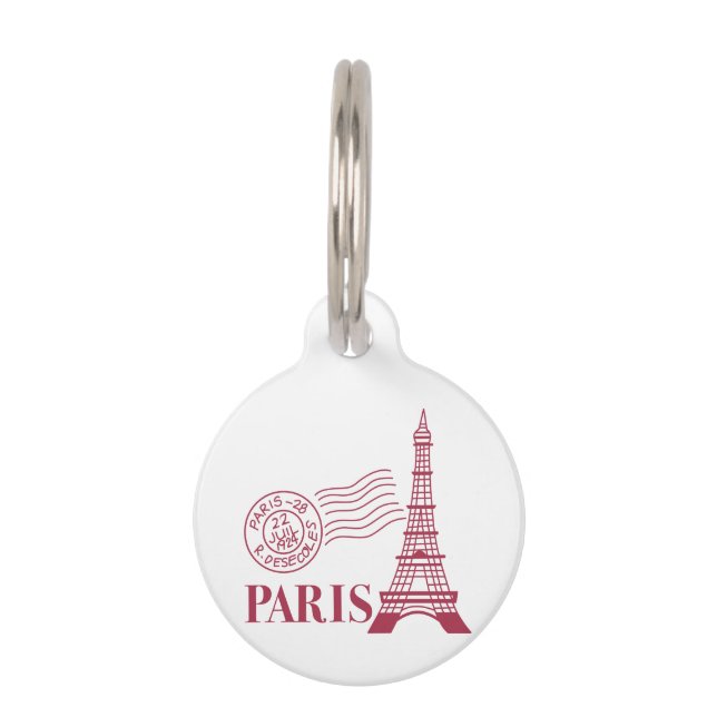 Travel Paris Pet Tag (Front)