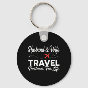 Travel Partners Engagement Fiancé Couple Husband Key Ring