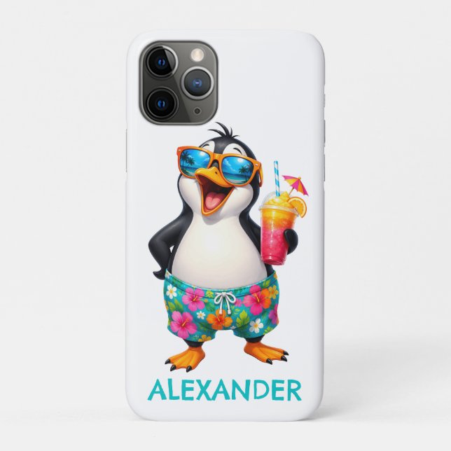 Travel Penguin Case-Mate iPhone Case (Back)