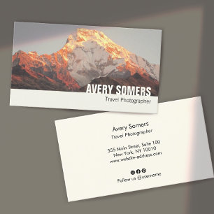 Travel Photographer Add a Photo Photography Business Card