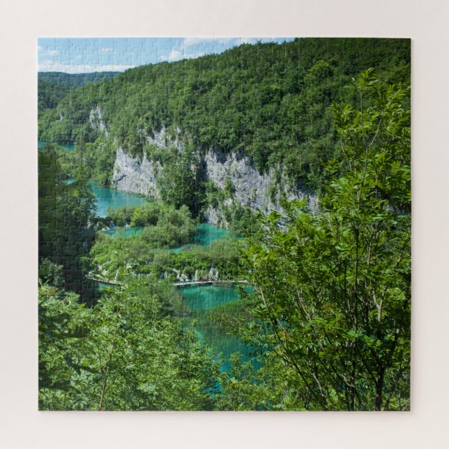 Travel Photography Croatia Lake Mountain Landscape Jigsaw Puzzle (Vertical)