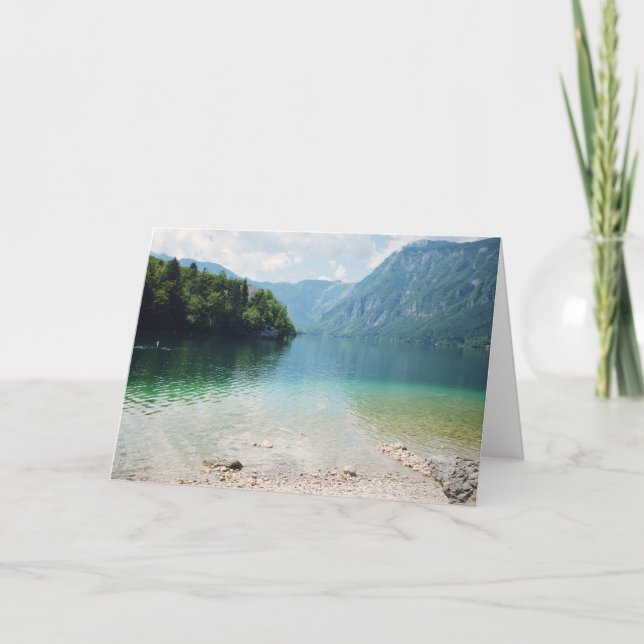 Travel Photography - Lake and Mountains - Slovenia Card (Front)