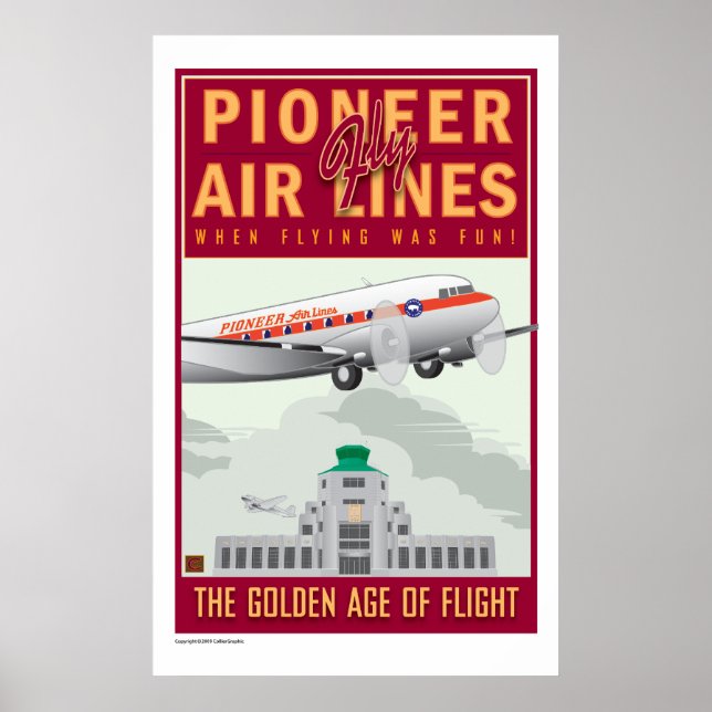 TRAVEL-Pioneer Air Lines Poster (Front)