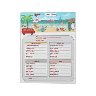 Travel Planner Notepad