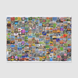 travel postcards tissue paper