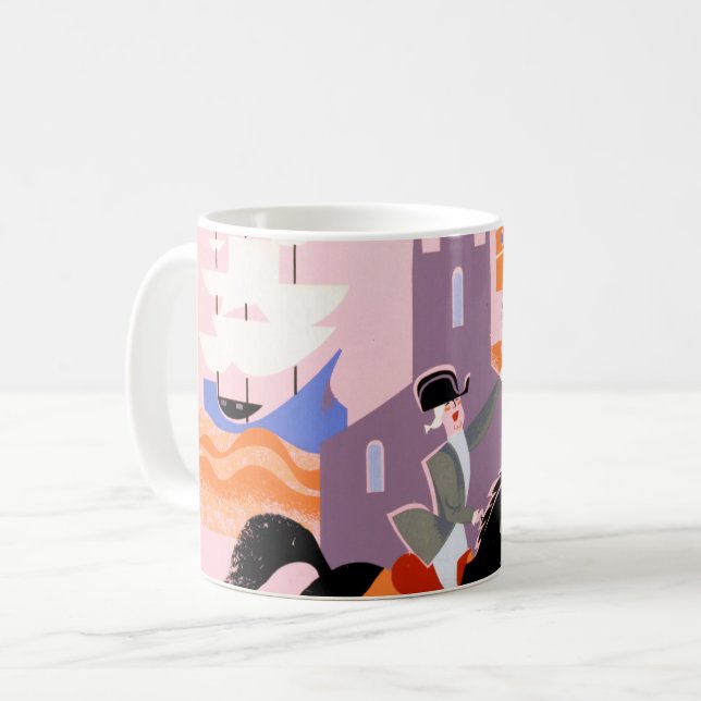 Travel Poster For Allegheny Airlines To Boston Coffee Mug (Front Left)