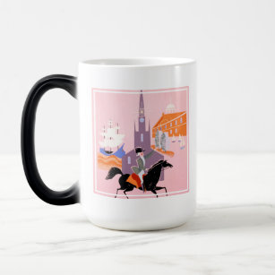 Travel Poster For Allegheny Airlines To Boston Magic Mug