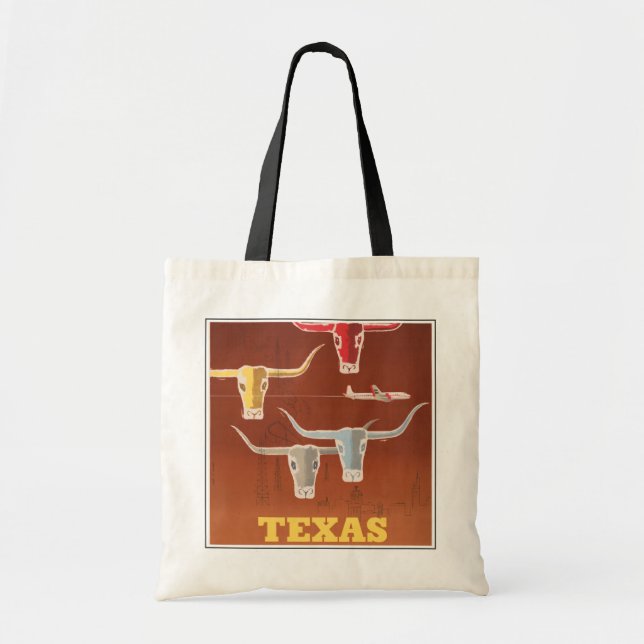 Travel Poster For American Airlines To Texas Tote Bag (Front)