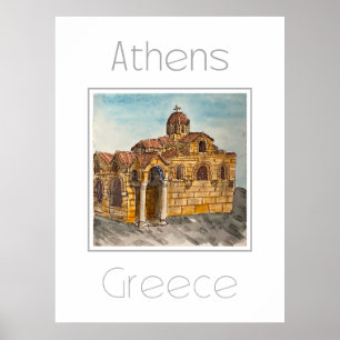 Travel poster for Athens Greece