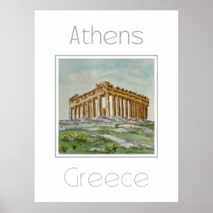 Travel poster for Athens Greece