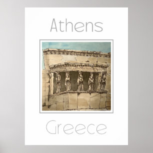 Travel poster for Athens Greece