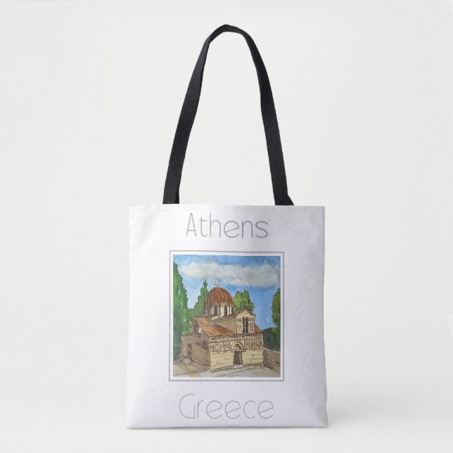Travel Poster for Athens Greece Tote Bag (Front)