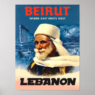 Travel poster for Beirut, Lebanon