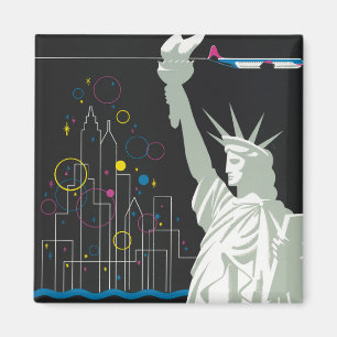 Travel Poster For Flying Northwest Airlines Magnet