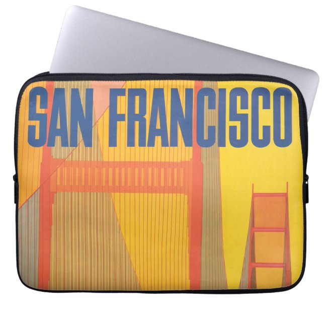 Travel Poster For Flying Twa To San Francisco Laptop Sleeve (Front)