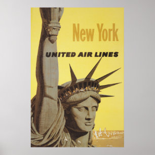 Travel Poster For New York, United Air Lines