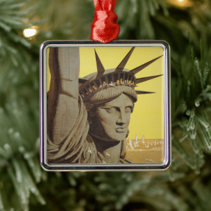 Travel Poster For New York, United Air Lines Metal Ornament