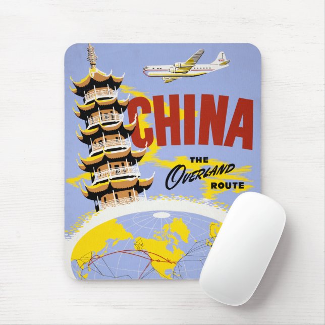 Travel Poster For Northwest Orient Airlines Mouse Pad (With Mouse)