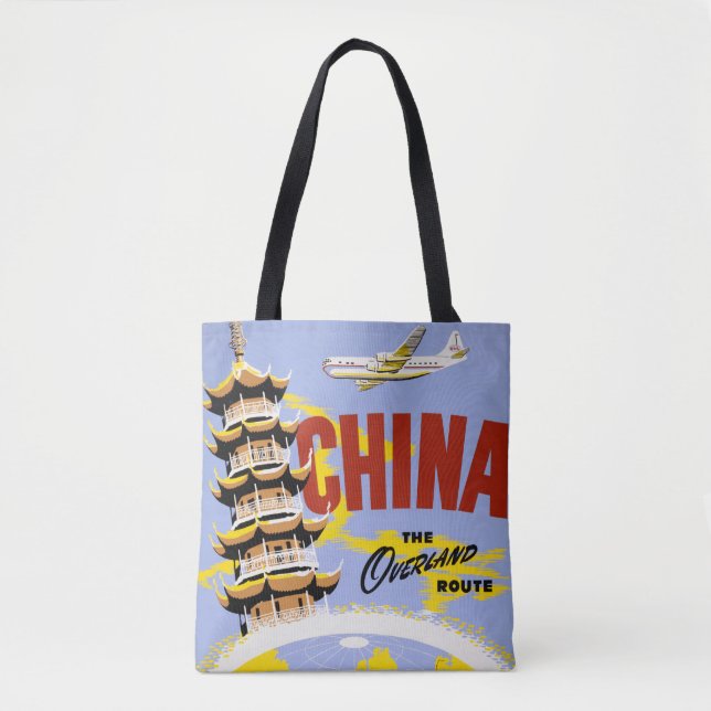 Travel Poster For Northwest Orient Airlines Tote Bag (Front)