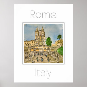 Travel poster for Rome Italy