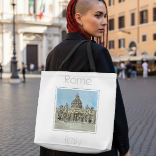 Travel Poster for Rome Italy Tote Bag