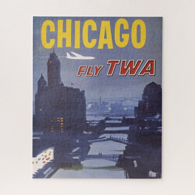 Travel Poster For Trans World Airlines Flights Jigsaw Puzzle (Vertical)