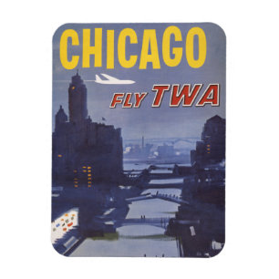 Travel Poster For Trans World Airlines Flights Magnet