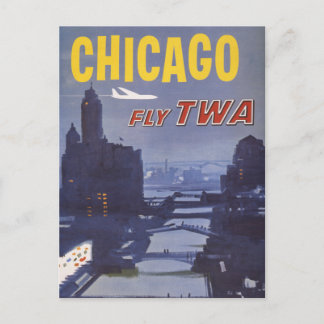 Travel Poster For Trans World Airlines Flights Postcard