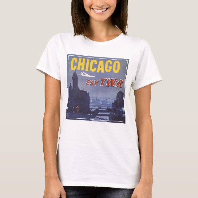 Travel Poster For Trans World Airlines Flights T-Shirt (Front)