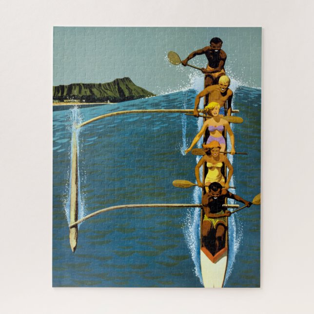 Travel Poster For United Air Lines To Hawaii Jigsaw Puzzle (Vertical)