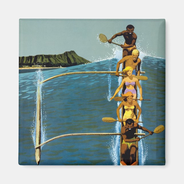 Travel Poster For United Air Lines To Hawaii Magnet (Front)