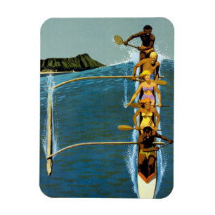 Travel Poster For United Air Lines To Hawaii Magnet