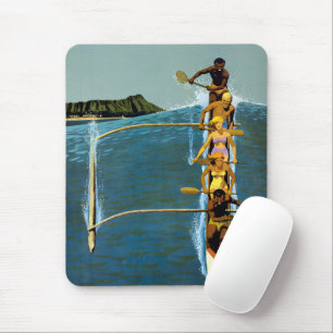 Travel Poster For United Air Lines To Hawaii Mouse Pad