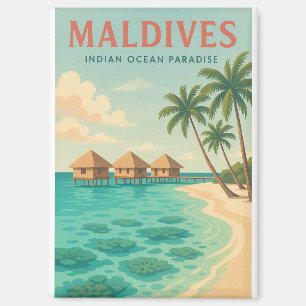 Travel Poster (Maldives Islands) Magnet