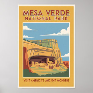 Travel Poster Mesa Verde National Park 