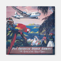 Travel Poster Of Seaplane Flying Over Caribbean