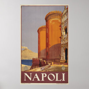 Travel Poster Of Vesuvius And The Bay Of Naples