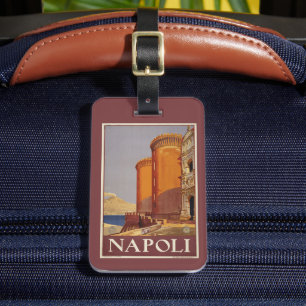 Travel Poster Of Vesuvius And The Bay Of Naples Luggage Tag