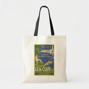 Travel Poster Promoting Sea Cliff, Long Island 2 Tote Bag