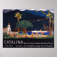 Travel Poster - Santa Catalina Island, California