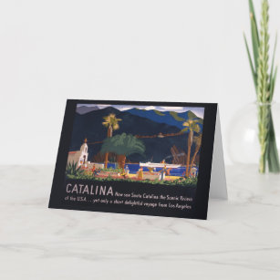 Travel Poster - Santa Catalina Island, California Card