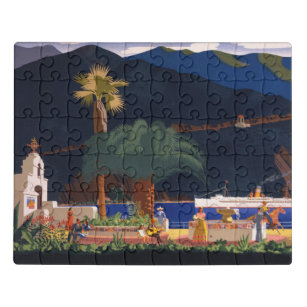 Travel Poster - Santa Catalina Island, California Jigsaw Puzzle
