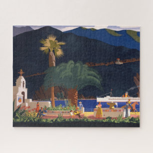 Travel Poster - Santa Catalina Island, California Jigsaw Puzzle